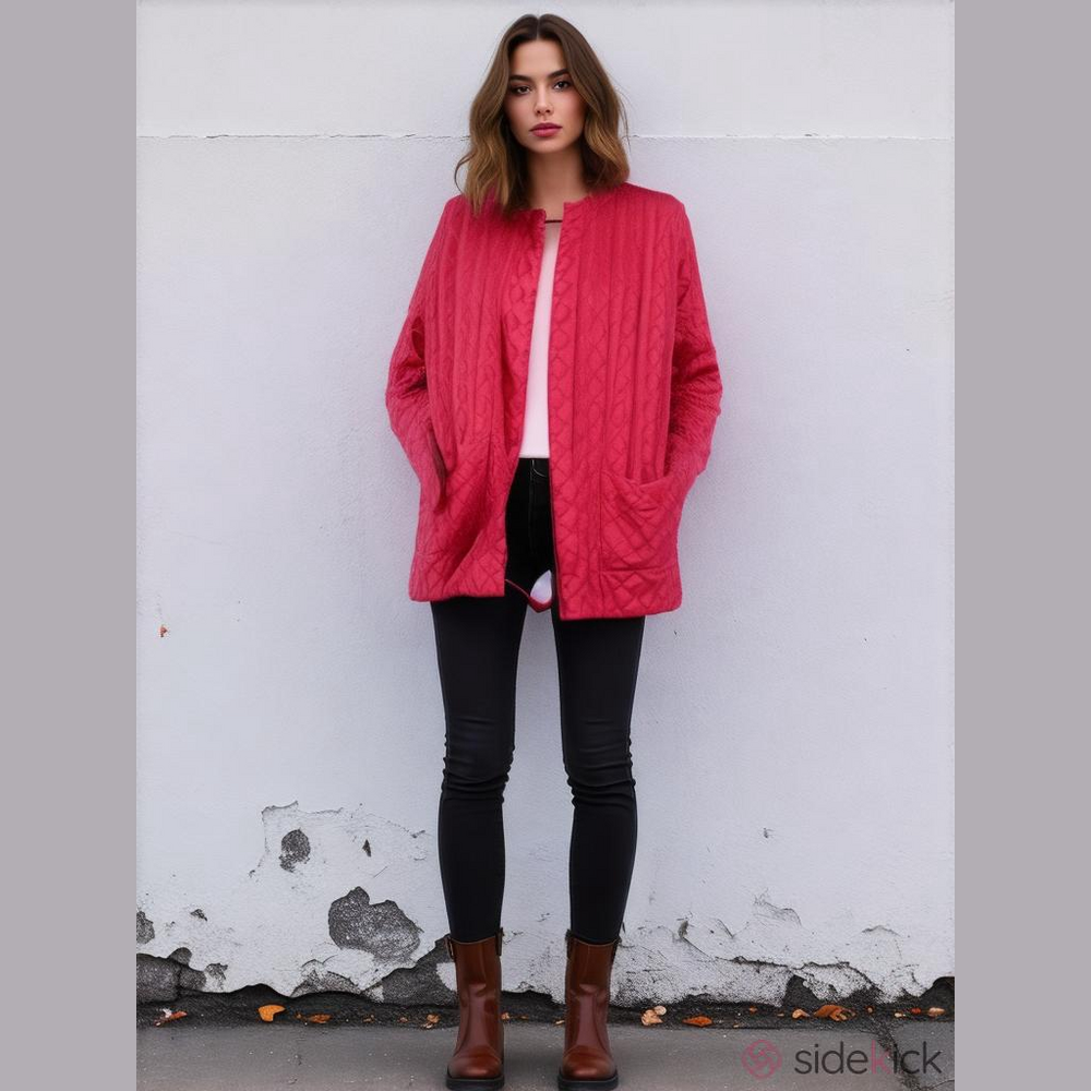 Textron Jacket Women's Size Large Pink Vintage‎ Velvet Quilted 1940’s  Art Deco